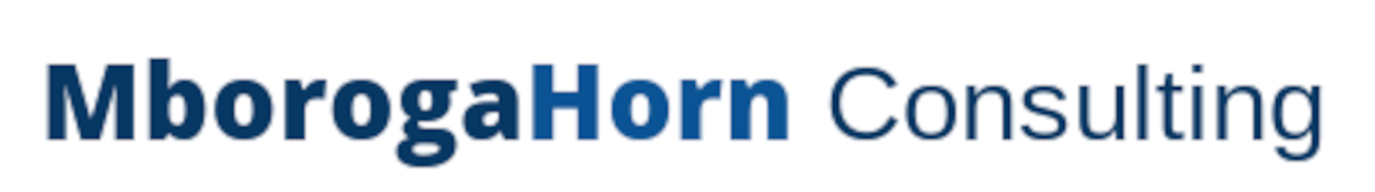 Mboroga Horn Consulting logo, in blue with 'Horn' highlighted
